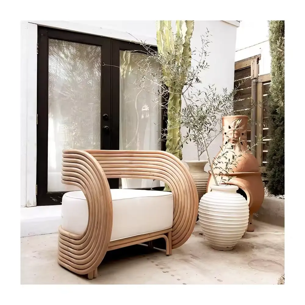 Occasional Bamboo Chair - Barcelona Style